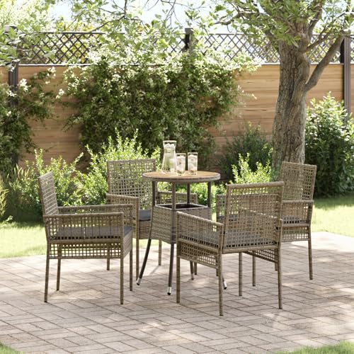 GCHDHAPB Möbel, Sets, Esszimmermöbel-Set, 5-teilig, graues Rattan, Glas, langlebig GCHDHAPB Möbel, Sets, Esszimmermöbel-Set, 5-teilig, graues Rattan, Glas, langlebig von GCHDHAPB