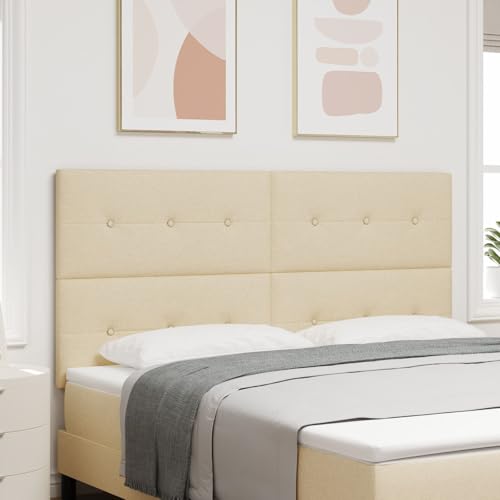 GCHDHAPB Möbel, Sets, LED-Kopfteil, cremefarben, 90 cm, Stoff von GCHDHAPB
