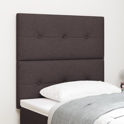 GCHDHAPB Möbel,Sets,LED-Kopfteil dunkelbraun 80 cm Stoff von GCHDHAPB