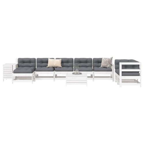 GCHDHAPB Outdoor Möbel Sets - 10-teiliges Gartensofa-Set Weiß Massivholz Kiefer GCHDHAPB Outdoor Möbel Sets - 10-teiliges Gartensofa-Set Weiß Massivholz Kiefer von GCHDHAPB