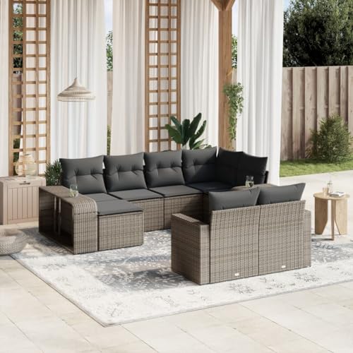 GCHDHAPB Outdoor Möbel Sets - 10-teiliges Gartensofa-Set mit Kissen grau Poly Rattan GCHDHAPB Outdoor Möbel Sets - 10-teiliges Gartensofa-Set mit Kissen grau Poly Rattan von GCHDHAPB