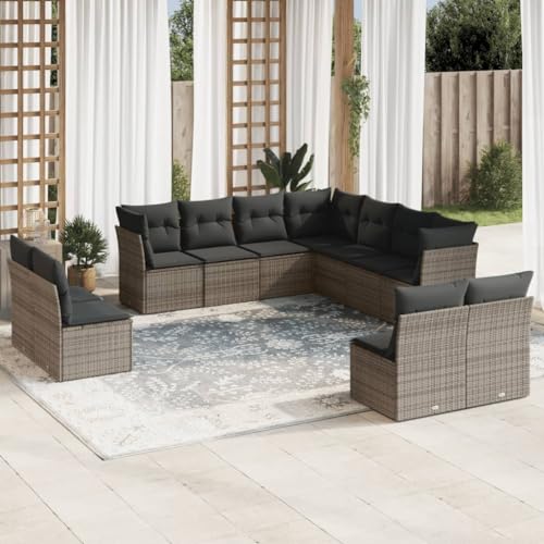 GCHDHAPB Outdoor Möbel Sets - 11-teiliges Gartensofa-Set mit Kissen grau Poly Rattan GCHDHAPB Outdoor Möbel Sets - 11-teiliges Gartensofa-Set mit Kissen grau Poly Rattan von GCHDHAPB
