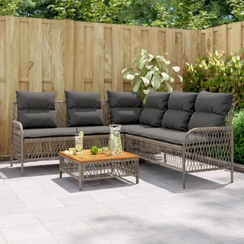 GCHDHAPB Outdoor Möbel Sets - 2-teiliges Gartensofa-Set mit Kissen grau Poly Rattan GCHDHAPB Outdoor Möbel Sets - 2-teiliges Gartensofa-Set mit Kissen grau Poly Rattan von GCHDHAPB
