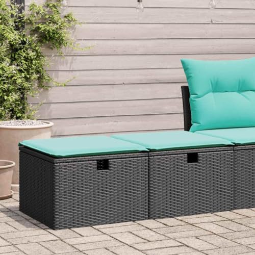 GCHDHAPB Outdoor Möbel Sets - 2-teiliges Gartensofa-Set mit Kissen schwarz Poly Rattan Akazie GCHDHAPB Outdoor Möbel Sets - 2-teiliges Gartensofa-Set mit Kissen schwarz Poly Rattan Akazie von GCHDHAPB