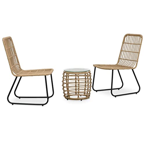 GCHDHAPB Outdoor Möbel Sets - 3-teiliges Bistro-Set Poly Rattan Eiche GCHDHAPB Outdoor Möbel Sets - 3-teiliges Bistro-Set Poly Rattan Eiche von GCHDHAPB