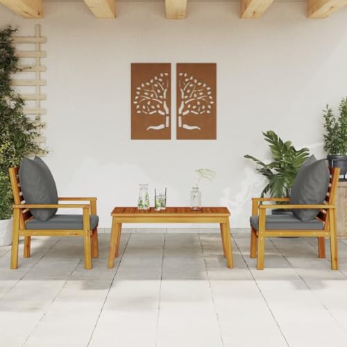 GCHDHAPB Outdoor Möbel Sets - 3-teiliges Garten-Lounge-Set mit Kissen Massivholz Akazie GCHDHAPB Outdoor Möbel Sets - 3-teiliges Garten-Lounge-Set mit Kissen Massivholz Akazie von GCHDHAPB