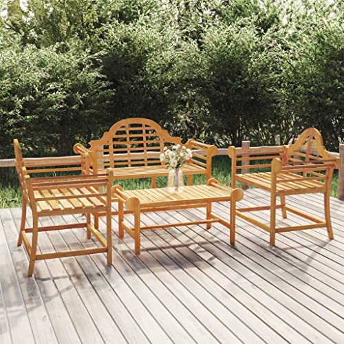 GCHDHAPB Outdoor Möbel Sets - 4-teiliges Garten-Lounge-Set Massivholz Teak von GCHDHAPB