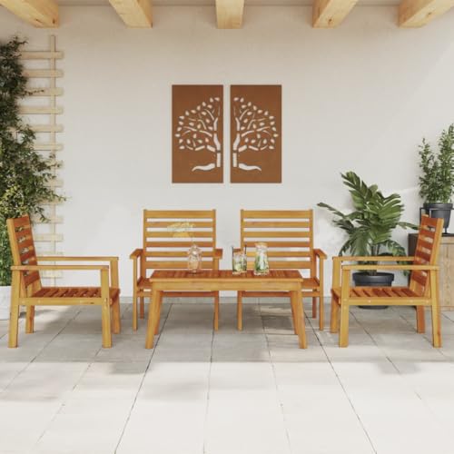 GCHDHAPB Outdoor Möbel Sets - 5-teiliges Garten-Lounge-Set Massivholz Akazie von GCHDHAPB