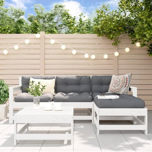 GCHDHAPB Outdoor Möbel Sets - 5-teiliges Garten-Lounge-Set Weiß Massivholz Kiefer GCHDHAPB Outdoor Möbel Sets - 5-teiliges Garten-Lounge-Set Weiß Massivholz Kiefer von GCHDHAPB