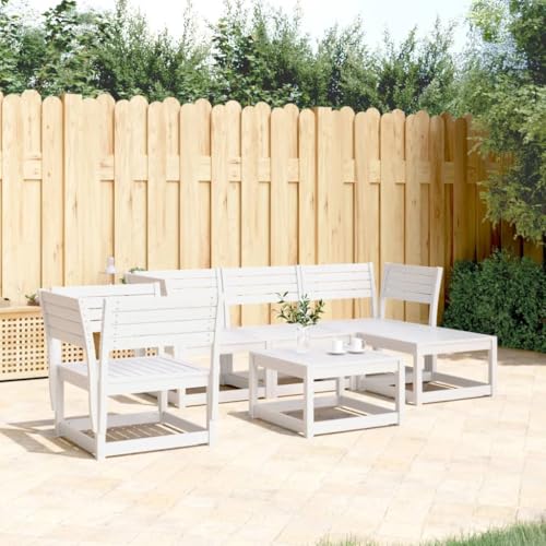 GCHDHAPB Outdoor Möbel Sets - 5-teiliges Garten-Lounge-Set Weiß Massivholz Kiefer GCHDHAPB Outdoor Möbel Sets - 5-teiliges Garten-Lounge-Set Weiß Massivholz Kiefer von GCHDHAPB