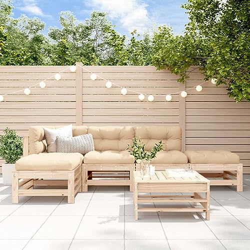 GCHDHAPB Outdoor Möbel Sets - 6-teiliges Garten-Lounge-Set Massivholz Kiefer GCHDHAPB Outdoor Möbel Sets - 6-teiliges Garten-Lounge-Set Massivholz Kiefer von GCHDHAPB