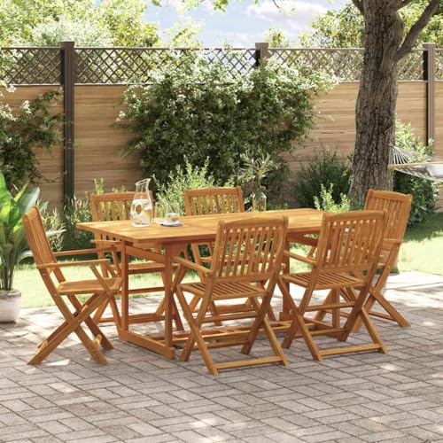 GCHDHAPB Outdoor Möbel Sets - 7-teilig Garten Essgruppe 180x90x75cm Massivholz Akazie GCHDHAPB Outdoor Möbel Sets - 7-teilig Garten Essgruppe 180x90x75cm Massivholz Akazie von GCHDHAPB