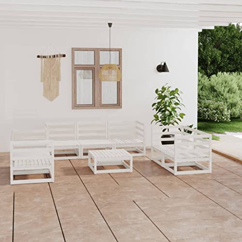 GCHDHAPB Outdoor Möbel Sets - 8-teiliges Garten-Lounge-Set Weiß Massivholz Kiefer GCHDHAPB Outdoor Möbel Sets - 8-teiliges Garten-Lounge-Set Weiß Massivholz Kiefer von GCHDHAPB