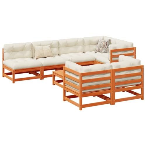 GCHDHAPB Outdoor Möbel Sets - 8-teiliges Gartensofa-Set Wachs Braun Massivholz Kiefer GCHDHAPB Outdoor Möbel Sets - 8-teiliges Gartensofa-Set Wachs Braun Massivholz Kiefer von GCHDHAPB