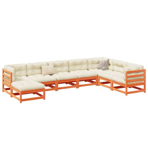 GCHDHAPB Outdoor Möbel Sets - 8-teiliges Gartensofa-Set Wachs Braun Massivholz Kiefer GCHDHAPB Outdoor Möbel Sets - 8-teiliges Gartensofa-Set Wachs Braun Massivholz Kiefer von GCHDHAPB