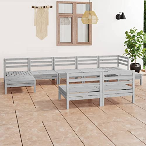 GCHDHAPB Outdoor Möbel Sets - 9-teiliges Garten-Lounge-Set Weiß Massivholz Kiefer GCHDHAPB Outdoor Möbel Sets - 9-teiliges Garten-Lounge-Set Weiß Massivholz Kiefer von GCHDHAPB