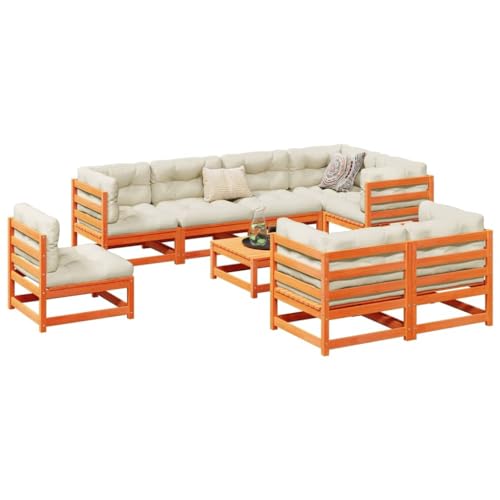 GCHDHAPB Outdoor Möbel Sets - 9-teiliges Gartensofa-Set Wachs Braun Massivholz Kiefer GCHDHAPB Outdoor Möbel Sets - 9-teiliges Gartensofa-Set Wachs Braun Massivholz Kiefer von GCHDHAPB