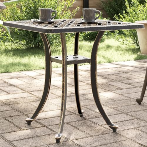 GCHDHAPB Outdoor Outdoor Tisch Gartentisch Bronze 53x53x53cm Aluguss von GCHDHAPB