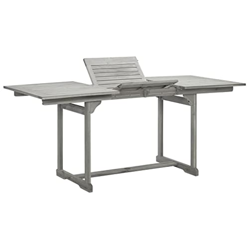 GCHDHAPB Outdoor Outdoor Tisch Gartentisch Esstisch (120-170) x80x75cm Akazienholz massiv von GCHDHAPB