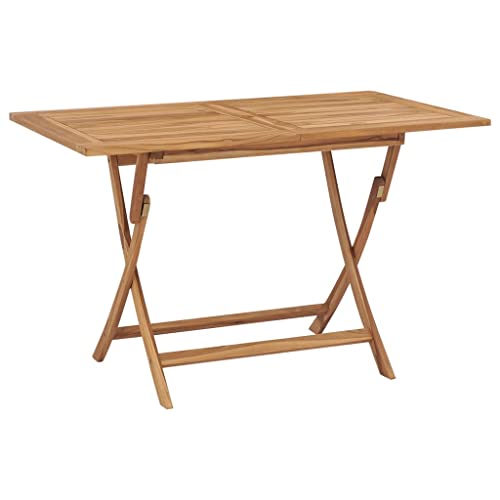 GCHDHAPB Outdoor Outdoor Tisch Klapptisch Gartentisch 120x70x75cm Teakholz massiv von GCHDHAPB