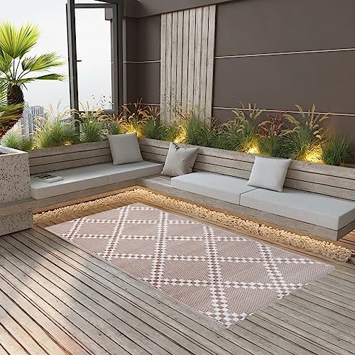 GCHDHAPB Outdoor-Teppich Arakil, braun, 160 x 230 cm, PP, für Haus und Garten, Rasen, Garten, Outdoor, Wohnzimmer, Outdoor-Teppiche von GCHDHAPB