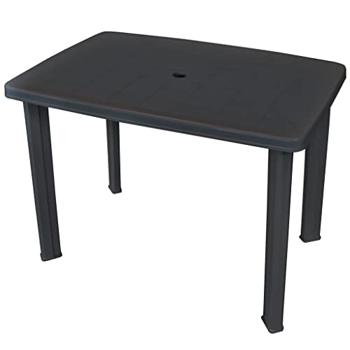 GCHDHAPB Outdoor Tisch Gartentisch Anthrazit 101x68x72cm Kunststoff von GCHDHAPB