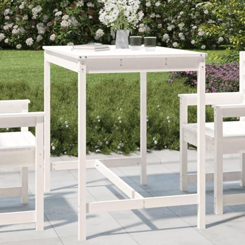 GCHDHAPB Outdoor Tisch Gartentisch Weiß 121x82,5x110cm Massivholz Kiefer GCHDHAPB Outdoor Tisch Gartentisch Weiß 121x82,5x110cm Massivholz Kiefer von GCHDHAPB