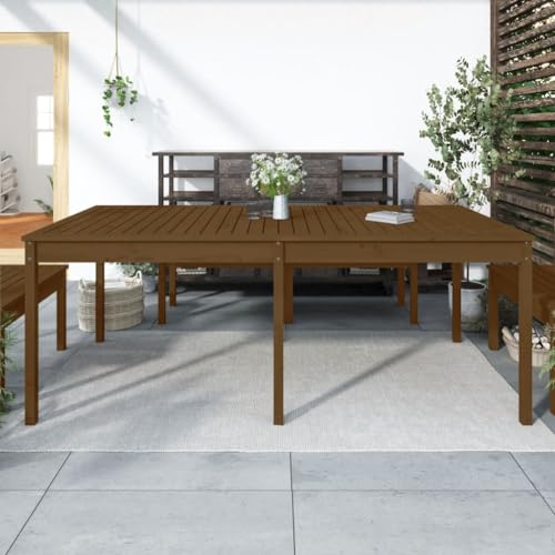 GCHDHAPB Outdoor Tisch Gartentisch braun 203,5x100x76cm Massivholz Kiefer von GCHDHAPB