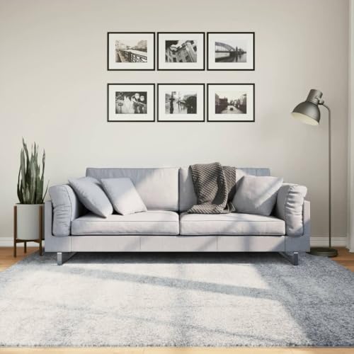 GCHDHAPB Pamplona Hochflor Shaggy Teppich Modern Blau 200 x 200 cm Haus & Garten Dekor Teppiche von GCHDHAPB