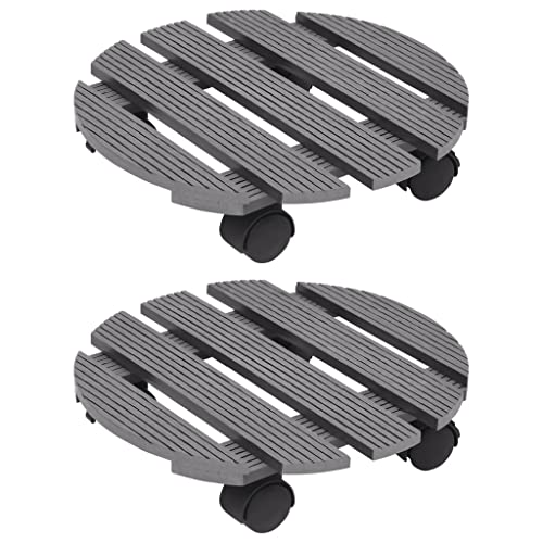 GCHDHAPB Pflanzwagen 2 Stück grau Ø30x7,5cm WPCHome & Garten Rasen & Garten Gartenarbeit Pflanzenständer GCHDHAPB Pflanzwagen 2 Stück grau Ø30x7,5cm WPCHome & Garten Rasen & Garten Gartenarbeit Pflanzenständer von GCHDHAPB