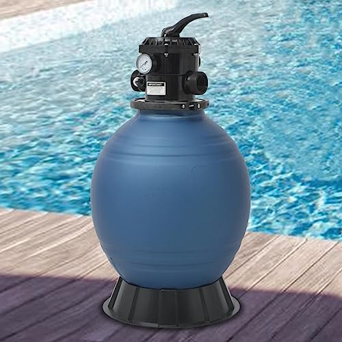 GCHDHAPB Pool Sandfilter mit 6-Positionen-Ventil, blau, 460 mm GCHDHAPB Pool Sandfilter mit 6-Positionen-Ventil, blau, 460 mm von GCHDHAPB