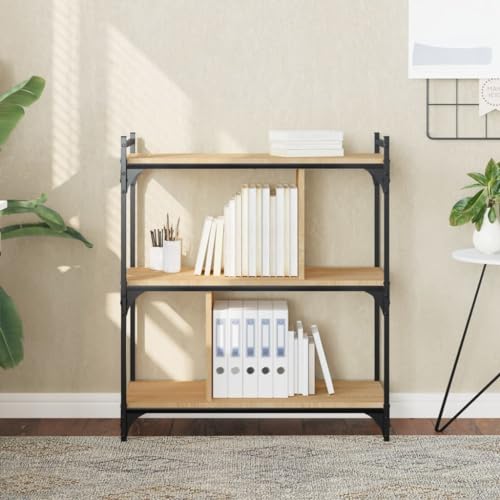 GCHDHAPB Regal, Bücherregale und Standregale, Bücherregal, 3-stöckig, Sonoma-Eiche, 76 x 32 x 88 cm, Holzwerkstoff GCHDHAPB Regal, Bücherregale und Standregale, Bücherregal, 3-stöckig, Sonoma-Eiche, 76 x 32 x 88 cm, Holzwerkstoff von GCHDHAPB