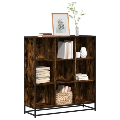 GCHDHAPB Regal, Bücherregale und Standregale, Bücherregal, Räuchereiche, 97,5 x 33 x 107,5 cm, Holz- und Metallwerkstoff GCHDHAPB Regal, Bücherregale und Standregale, Bücherregal, Räuchereiche, 97,5 x 33 x 107,5 cm, Holz- und Metallwerkstoff von GCHDHAPB
