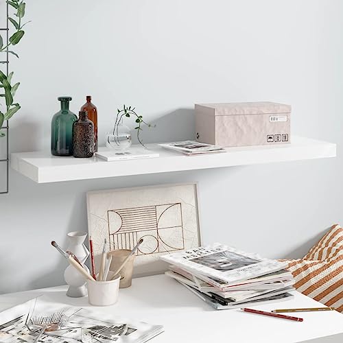 GCHDHAPB Regal, Wandregale & Ledges-Floating Wall Shelf High Gloss White 90x23.5x3.8cm MDF GCHDHAPB Regal, Wandregale & Ledges-Floating Wall Shelf High Gloss White 90x23.5x3.8cm MDF von GCHDHAPB