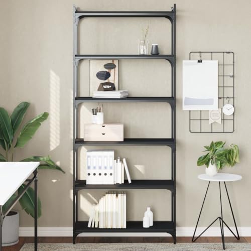 GCHDHAPB Regal für Zuhause, Bücherregale und Standregale, Bücherregal, 6 Ebenen, schwarz, 80 x 30 x 188 cm, Holzwerkstoff GCHDHAPB Regal für Zuhause, Bücherregale und Standregale, Bücherregal, 6 Ebenen, schwarz, 80 x 30 x 188 cm, Holzwerkstoff von GCHDHAPB