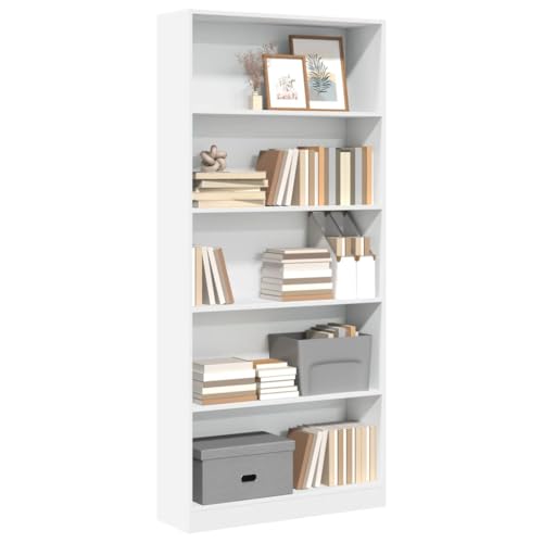 GCHDHAPB Regal für Zuhause, Bücherregale & Standregale, Bücherregal, weiß, 80 x 24 x 176 cm, Holzwerkstoff GCHDHAPB Regal für Zuhause, Bücherregale & Standregale, Bücherregal, weiß, 80 x 24 x 176 cm, Holzwerkstoff von GCHDHAPB