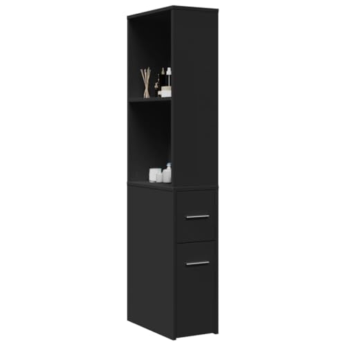 GCHDHAPB Schränke und Aufbewahrung, Aufbewahrungsschränke und Schließfächer, schmaler Badezimmerschrank mit Rollen, schwarzes Holzwerkstoff GCHDHAPB Schränke und Aufbewahrung, Aufbewahrungsschränke und Schließfächer, schmaler Badezimmerschrank mit Rollen, schwarzes Holzwerkstoff von GCHDHAPB