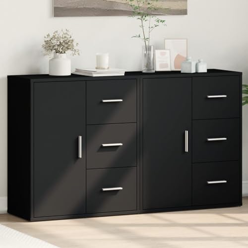 GCHDHAPB Schränke & Aufbewahrung, Buffets & Sideboards, 2 Stück, schwarz, 60 x 31 x 70 cm, Holzwerkstoff GCHDHAPB Schränke & Aufbewahrung, Buffets & Sideboards, 2 Stück, schwarz, 60 x 31 x 70 cm, Holzwerkstoff von GCHDHAPB