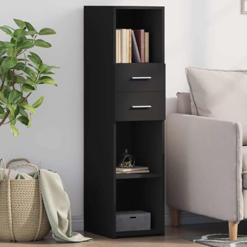 GCHDHAPB Schränke & Aufbewahrung, Buffets & Sideboards, Highboard, schwarz, 30 x 42,5 x 124 cm, Holzwerkstoff von GCHDHAPB