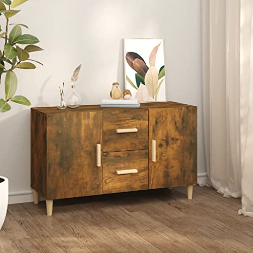 GCHDHAPB Schränke & Aufbewahrung, Buffets & Sideboards, Sideboard Räuchereiche, 100 x 36 x 60 cm, Holzwerkstoff von GCHDHAPB