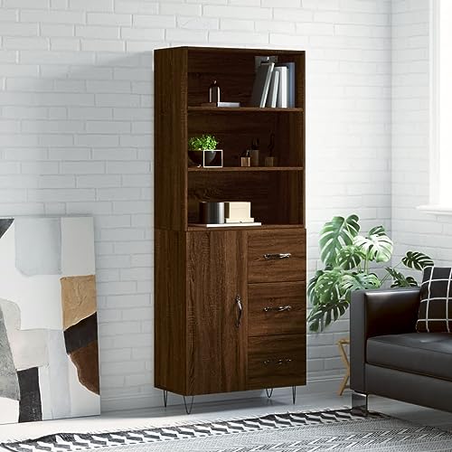 GCHDHAPB Schränke & Aufbewahrung, Buffets & Sideboards-Highboard Braun Eiche, 69,5 x 34 x 180 cm, Holzwerkstoff GCHDHAPB Schränke & Aufbewahrung, Buffets & Sideboards-Highboard Braun Eiche, 69,5 x 34 x 180 cm, Holzwerkstoff von GCHDHAPB
