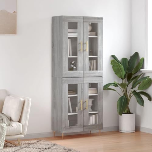 GCHDHAPB Schränke & Aufbewahrung, Buffets & Sideboards-Highboard Grau Sonoma 69,5 x 34 x 180 cm Holzwerkstoff GCHDHAPB Schränke & Aufbewahrung, Buffets & Sideboards-Highboard Grau Sonoma 69,5 x 34 x 180 cm Holzwerkstoff von GCHDHAPB