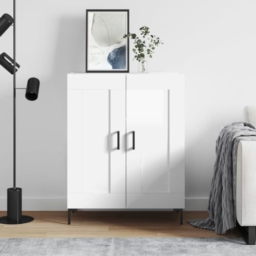 GCHDHAPB Schränke & Aufbewahrung, Buffets & Sideboards-Sideboard Hochglanz Weiß 69,5x34x90cm Holzwerkstoff von GCHDHAPB