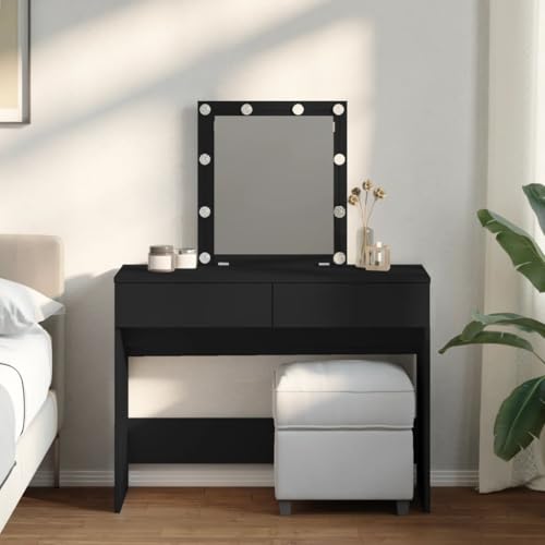 GCHDHAPB Schränke & Aufbewahrung, Waschtische, Schlafzimmer-Schminktische, Schminktisch mit LED, Schwarz, 100 x 40 x 130 cm GCHDHAPB Schränke & Aufbewahrung, Waschtische, Schlafzimmer-Schminktische, Schminktisch mit LED, Schwarz, 100 x 40 x 130 cm von GCHDHAPB