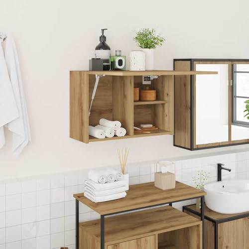 GCHDHAPB Schränke und Aufbewahrung, Waschtischunterschrank, Badezimmer-Wandschrank, Handwerkliche Eiche, 60 x 25 x 40 cm, Holzwerkstoff von GCHDHAPB