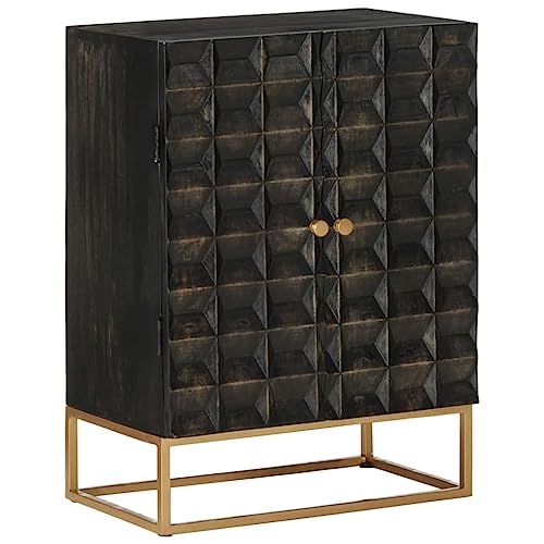 GCHDHAPB Schränke & Aufbewahrungs-Sideboard schwarz 55x34x75 cm Massivholz Mango und Eisen GCHDHAPB Schränke & Aufbewahrungs-Sideboard schwarz 55x34x75 cm Massivholz Mango und Eisen von GCHDHAPB