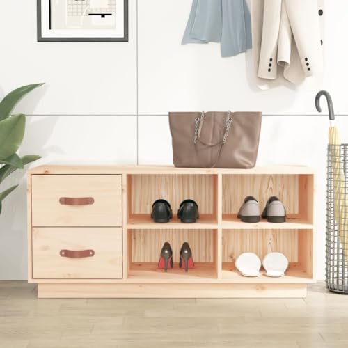 GCHDHAPB Schuhbank 100x34x45 cm Massivholz Kiefer von GCHDHAPB