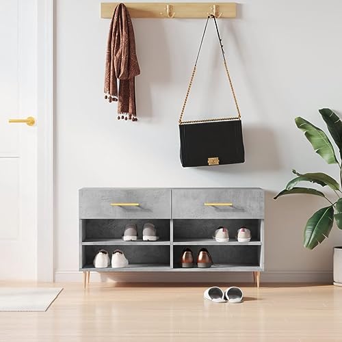 GCHDHAPB Schuhbank Betongrau 102x35x55cm Holzwerkstoff GCHDHAPB Schuhbank Betongrau 102x35x55cm Holzwerkstoff von GCHDHAPB