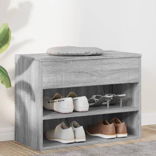 GCHDHAPB Schuhbank Grau Sonoma 60x30x45cm Holzwerkstoff GCHDHAPB Schuhbank Grau Sonoma 60x30x45cm Holzwerkstoff von GCHDHAPB