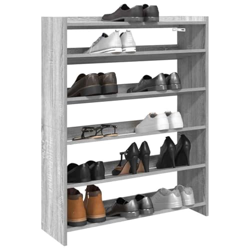 GCHDHAPB Schuhregal Grau Sonoma 80x25x100 cm Holzwerkstoff von GCHDHAPB